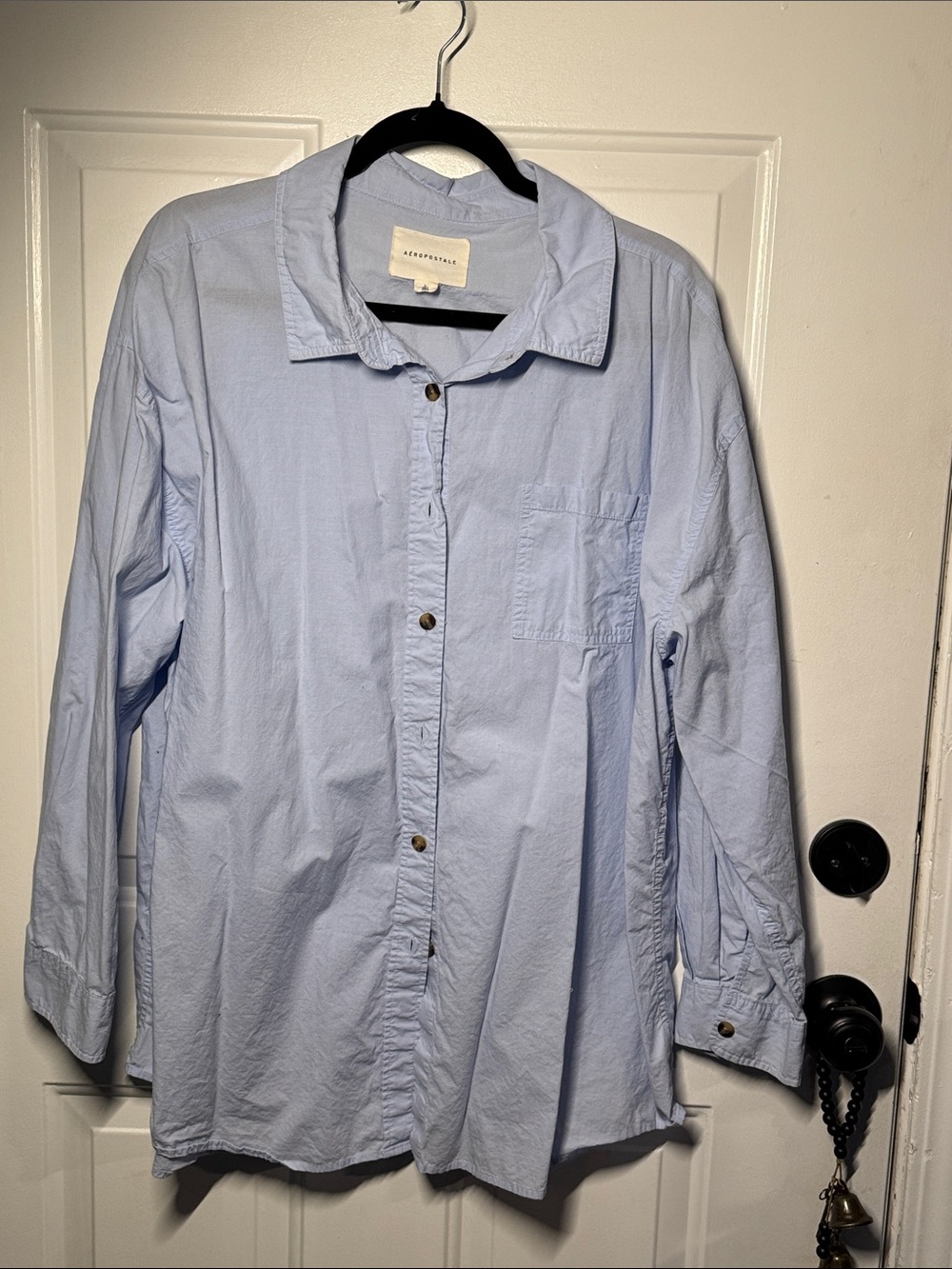 Aeropostale Light Blue Long-Sleeve Button-Down Shirt